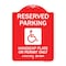 Signmission Reserved Parking Handicap Plate or Permit Only A.R.S Sec. 28-884 Handicapped Symbol, RW-1824-23068 A-DES-RW-1824-23068 - alternate 1